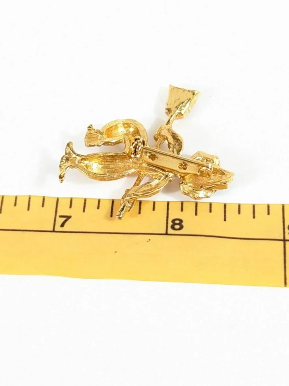 Halloween Scarecrow Gold Toned Brooch Autumn Brooch Pin